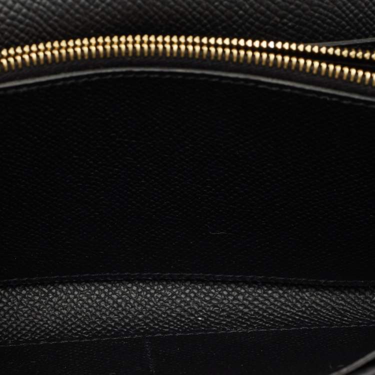 Pre Owned Hermès Noir Epsom Leather Kelly To Go Wallet