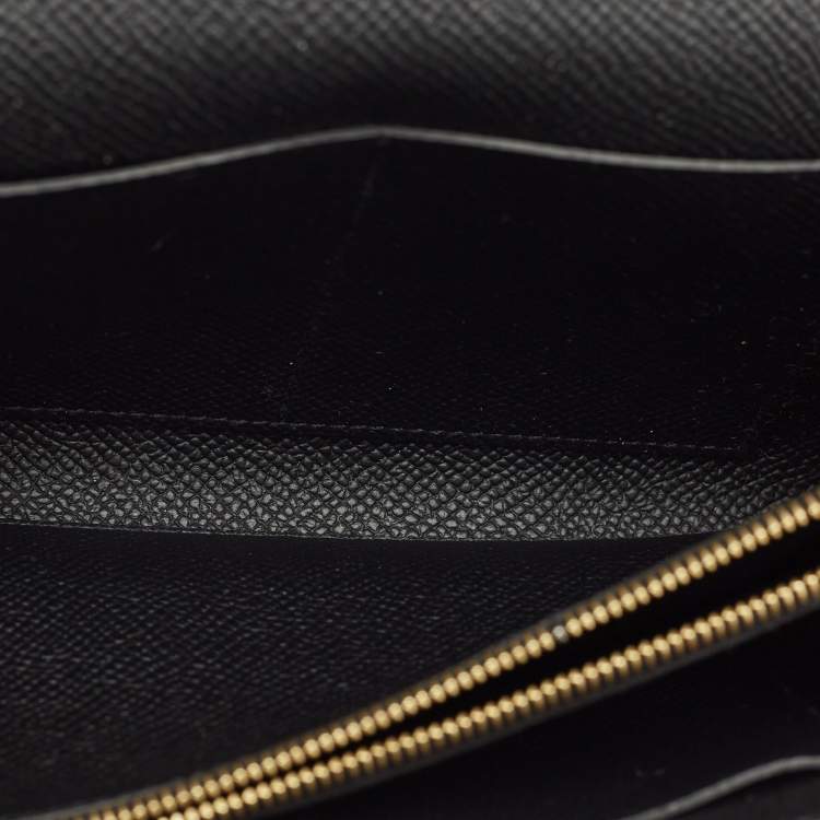 Pre Owned Hermès Noir Epsom Leather Kelly To Go Wallet