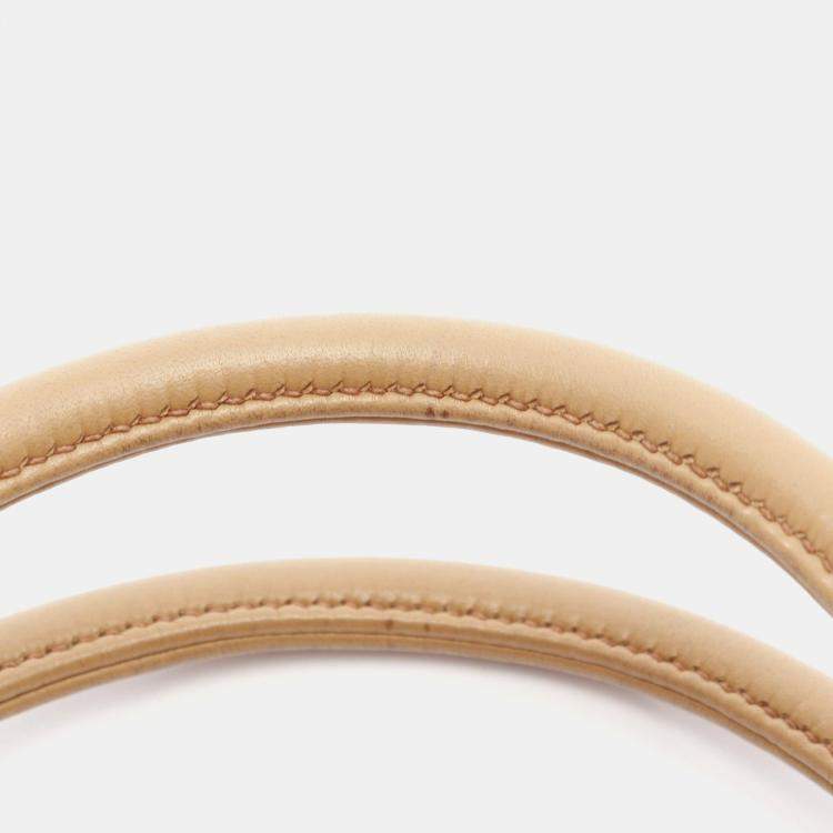 Pre Owned Hermes Omnibus GM Tabac Taurillon Clemence Wool Top Handle Bag