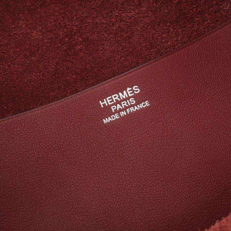 مملوكة مسبقًا Hermes Virevolte Bordeaux Swift Leather Shoulder Bag