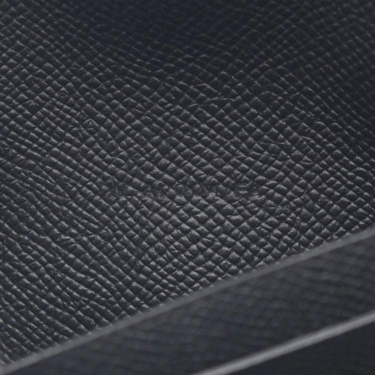 Pre Owned Hermes Constance Long To Go Black Epsom Leather Wallet