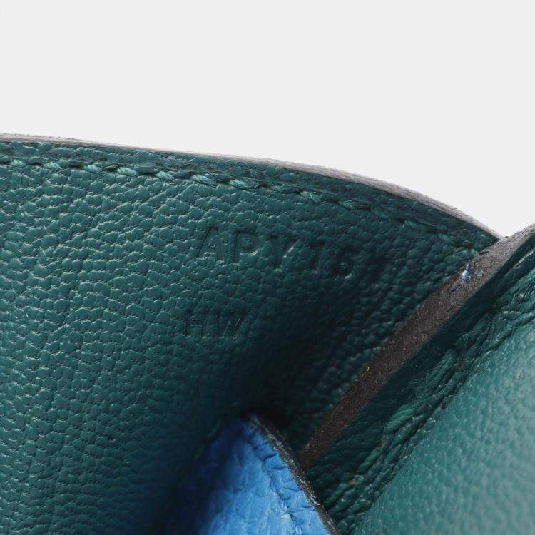 Pre Owned Hermes Birkin 30 Blue Zanzibar Togo Leather Top Handle Bag