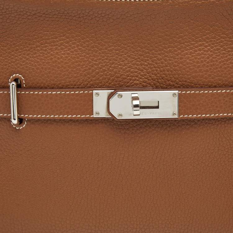 Pre Owned Hermes Gold Taurillon Clemence Leather Palladium Finish Jypsiere 34 Bag
