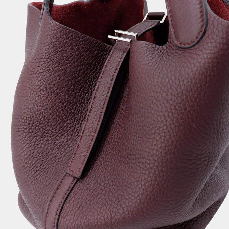 Pre Owned Hermes Picotin 22 Prune Taurillon Clemence Handbag