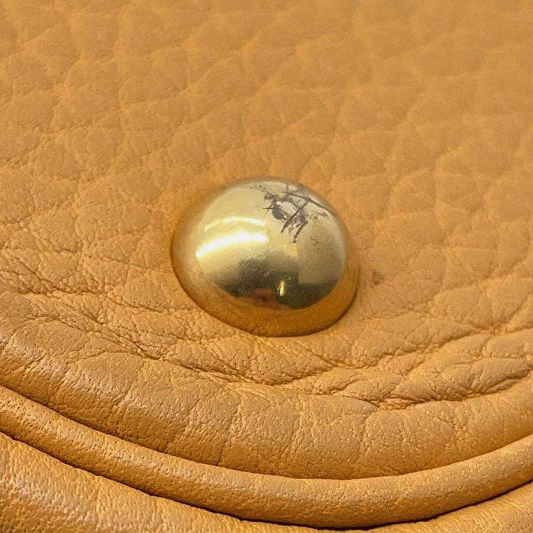 Pre Owned Hermes Bolide 35 Natural Sable Fjord Leather Bag