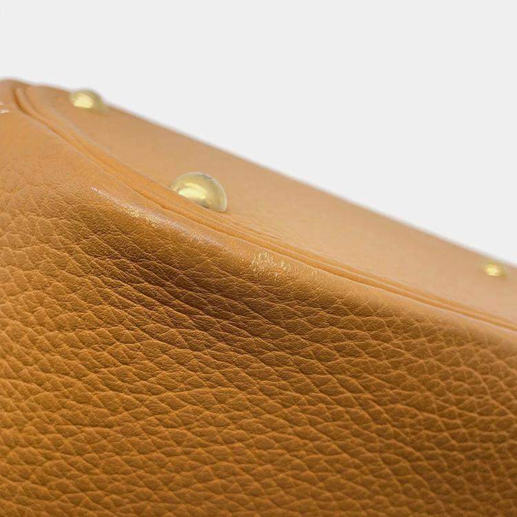 Pre Owned Hermes Bolide 35 Natural Sable Fjord Leather Bag