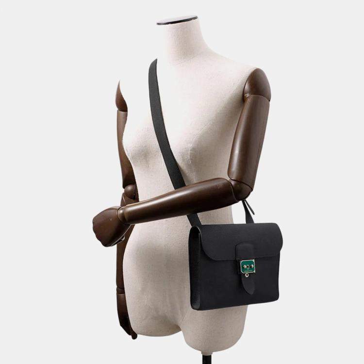 Pre Owned  Hermes Sac Adepesh 21 Caban Togo Leather Shoulder Bag