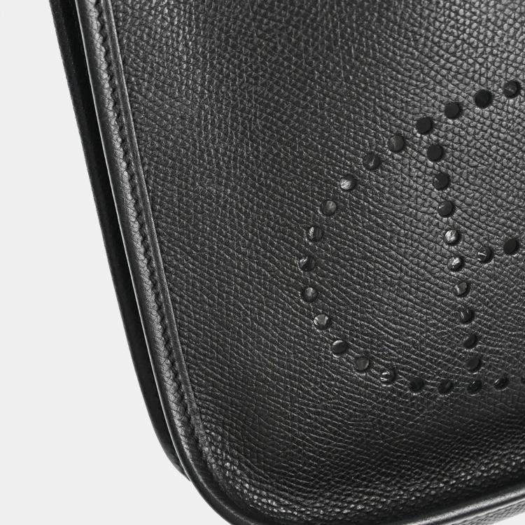 Pre Owned Hermes Evelyne TPM Black Epsom Leather Shoulder Bag