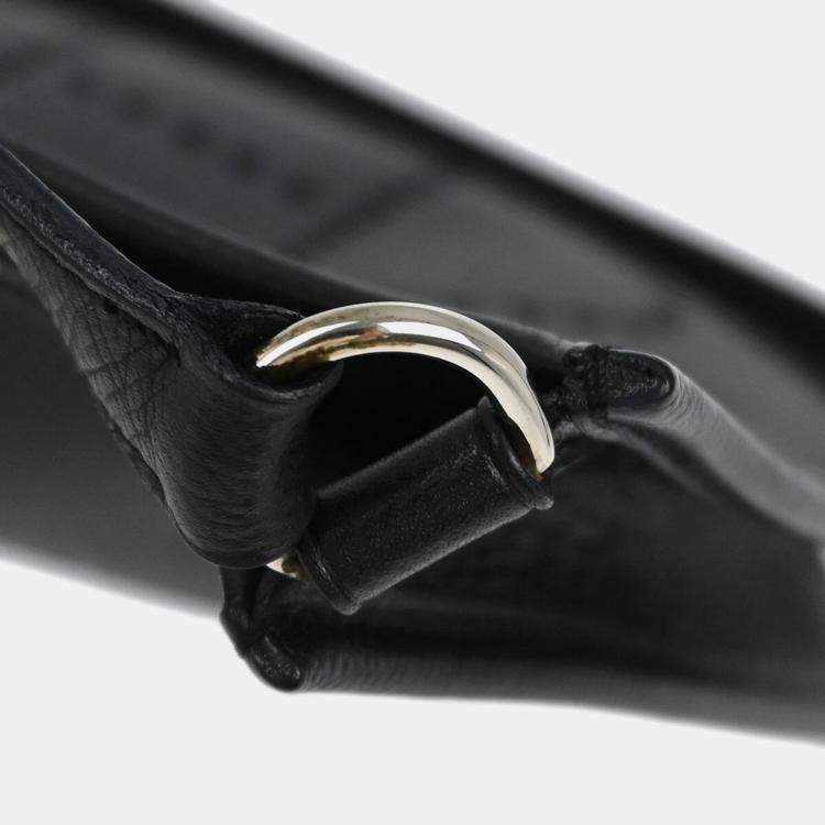 Pre Owned Hermes Evelyne TPM Black Epsom Leather Shoulder Bag