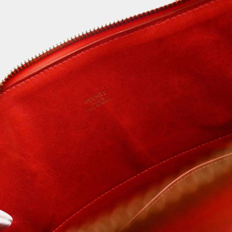 Pre Owned Hermes Bolide 35 Rouge Vif Ardennes Handbag