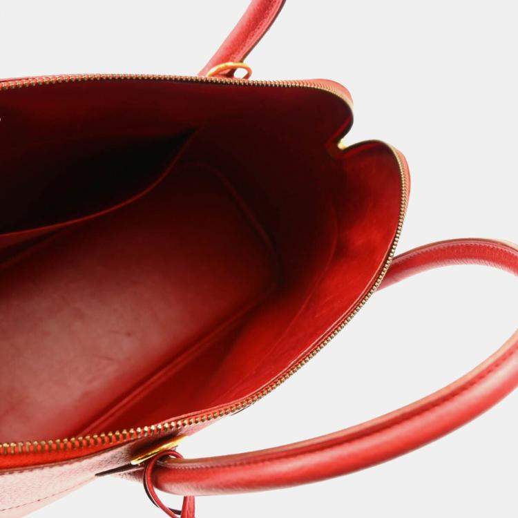 Pre Owned Hermes Bolide 35 Rouge Vif Ardennes Handbag