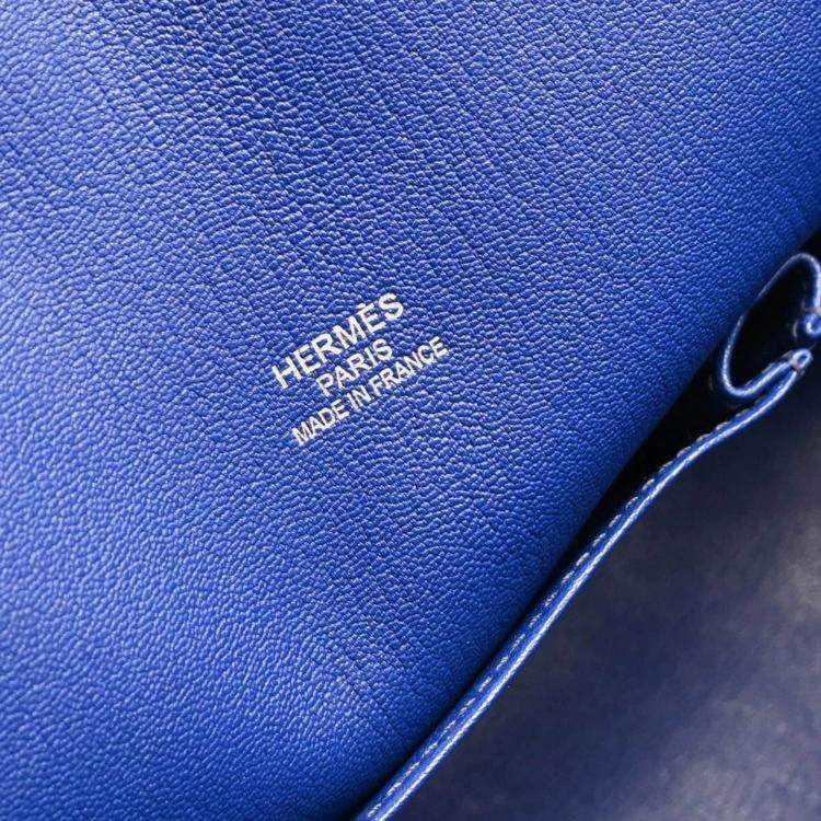 Pre Owned Hermes Jypsiere 37 Blue Taurillon Clemenc Shoulder Bag