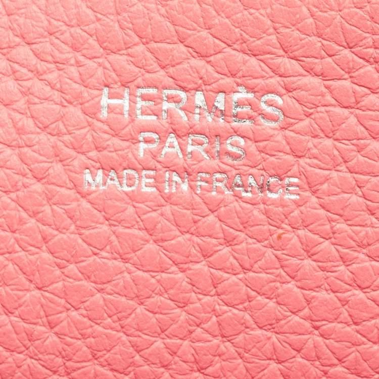Pre Owned Hermès Rose Azalee Taurillon Clemence Leather Halzan 31 Bag