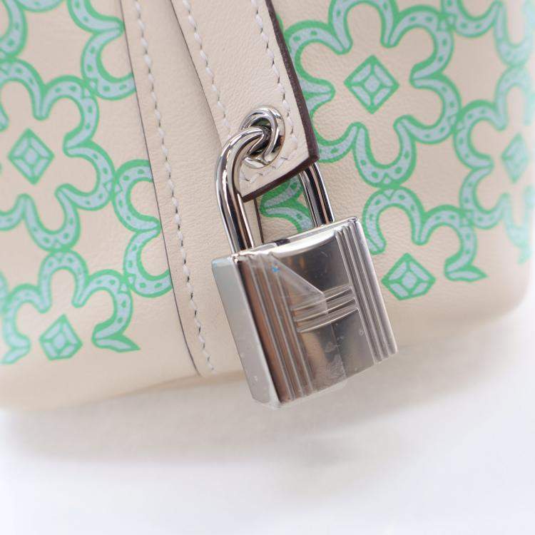 Pre Owned Hermes Picotin 14 Daisy Nata Vert Blanc Swift Lucky Bag
