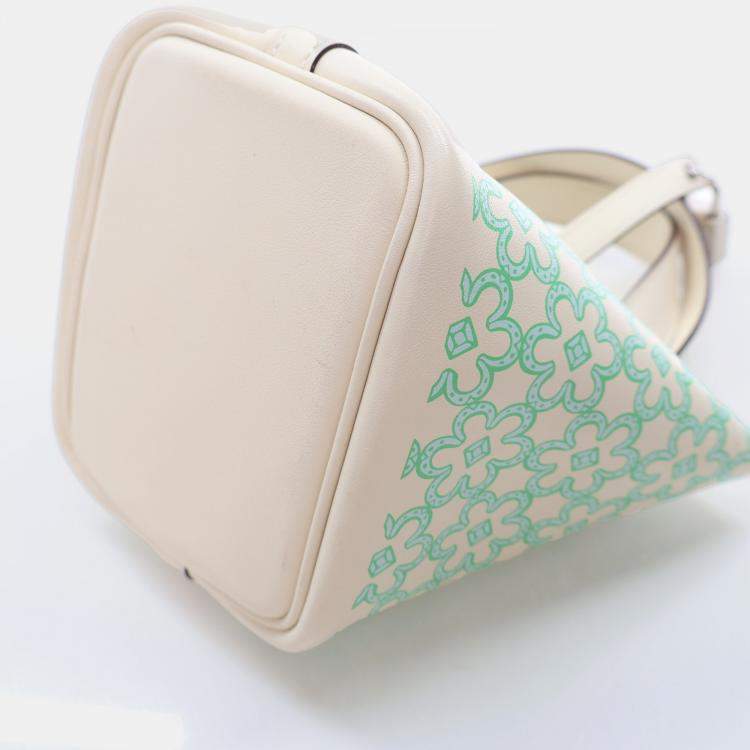 Pre Owned Hermes Picotin 14 Daisy Nata Vert Blanc Swift Lucky Bag