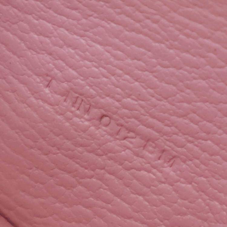 Pre Owned Hermes Bearn Rose Sakura Chevre Wallet