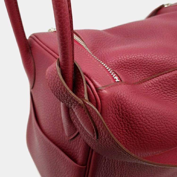 Pre Owned Hermes Lindy 34 Red Leather bag