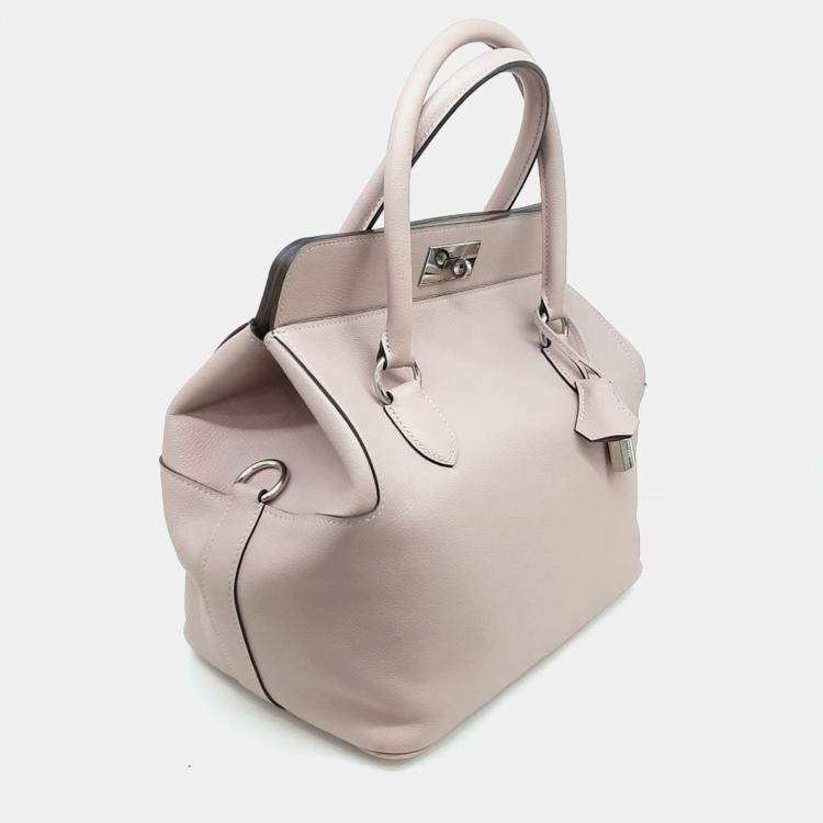 Pre Owned Hermes Toolbox 26 Pink Leather bag