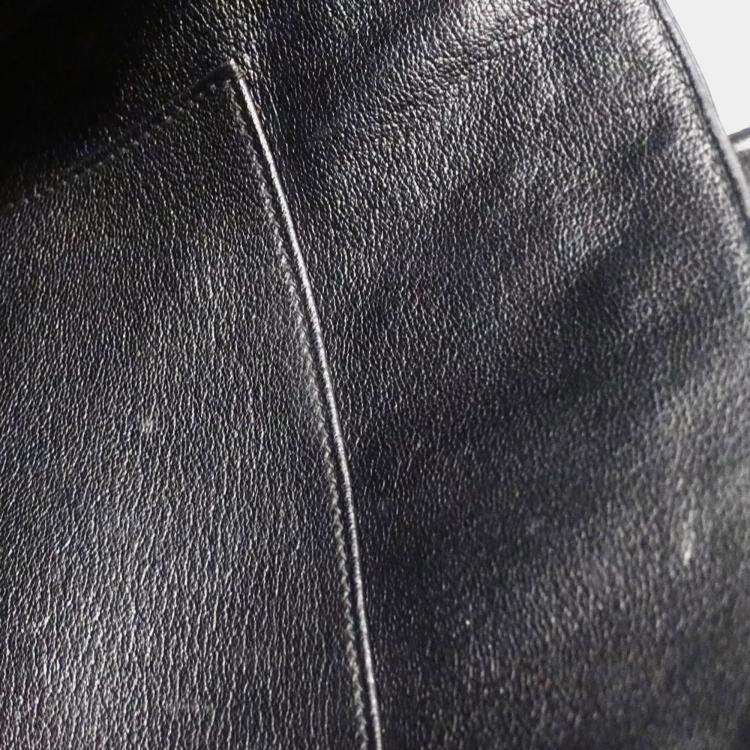 Pre Owned Hermes Birkin 30 Black Taurillon Clemence Handbag