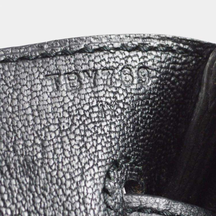 Pre Owned Hermes Birkin 30 Black Taurillon Clemence Handbag