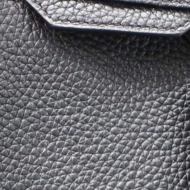 Pre Owned Hermes Birkin 30 Black Taurillon Clemence Handbag