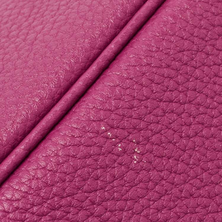 Pre Owned Hermes Tosca Taurillon Clemence Leather Palladium Finish Lindy 34 Bag