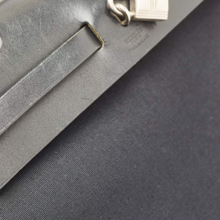 Pre Owned Hermes Black Canvas and Leather Herbag 31 Bag