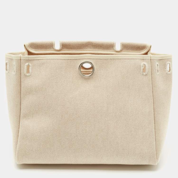 Pre Owned Hermes Black Canvas and Leather Herbag 31 Bag