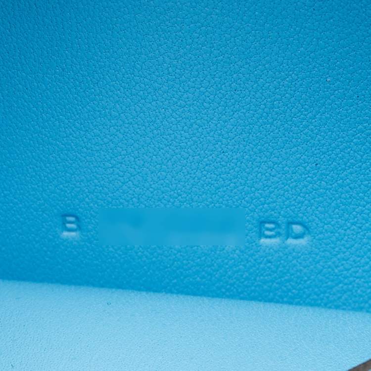 Pre Owned Hermès Celeste Epsom Leather Constance Slim Wallet