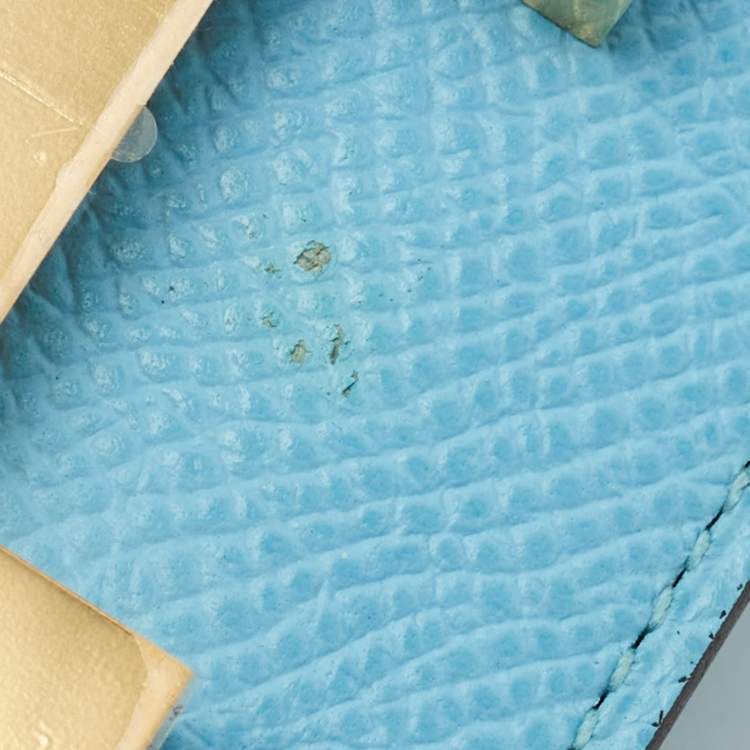 Pre Owned Hermès Celeste Epsom Leather Constance Slim Wallet