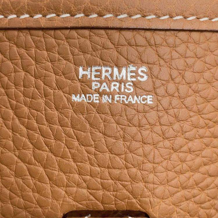 Pre Owned Hermès Evelyne 2 Gold Taurillon Clemence PM Hand Bag