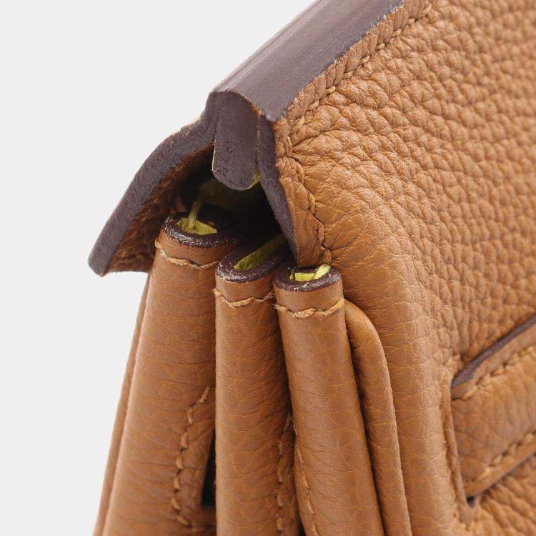 Pre Owned Hermes Birkin 25 Sesame Togo Leather Handbag