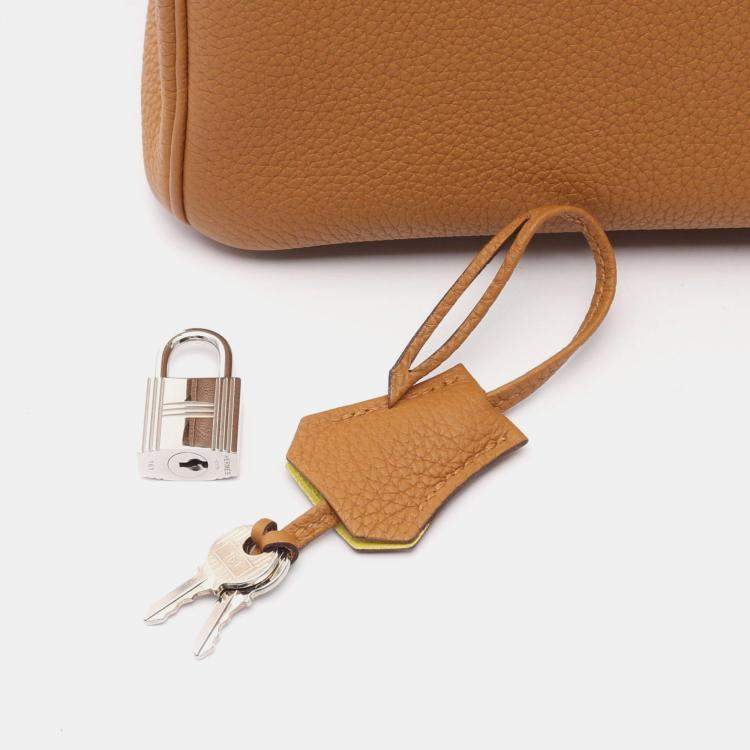 Pre Owned Hermes Birkin 25 Sesame Togo Leather Handbag