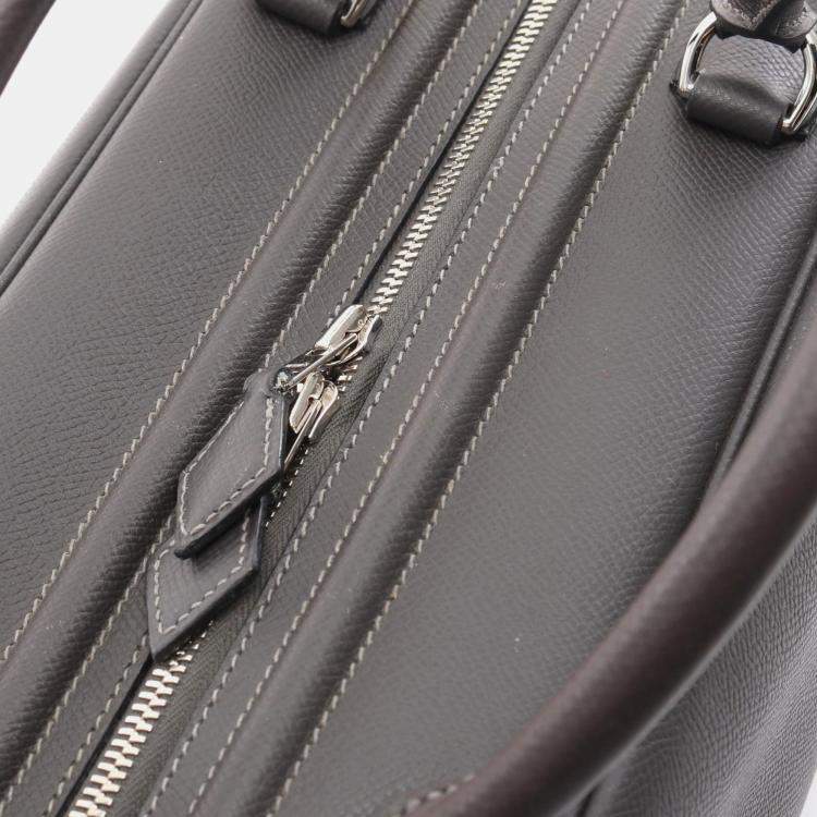 Pre Owned Hermes Sac En Vie Graphite Epsom Leather Shoulder Bag