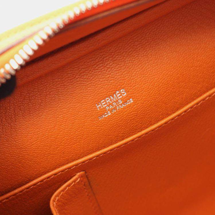 Pre Owned Hermes Sac En Vie Orange Epsom Leather Shoulder Bag