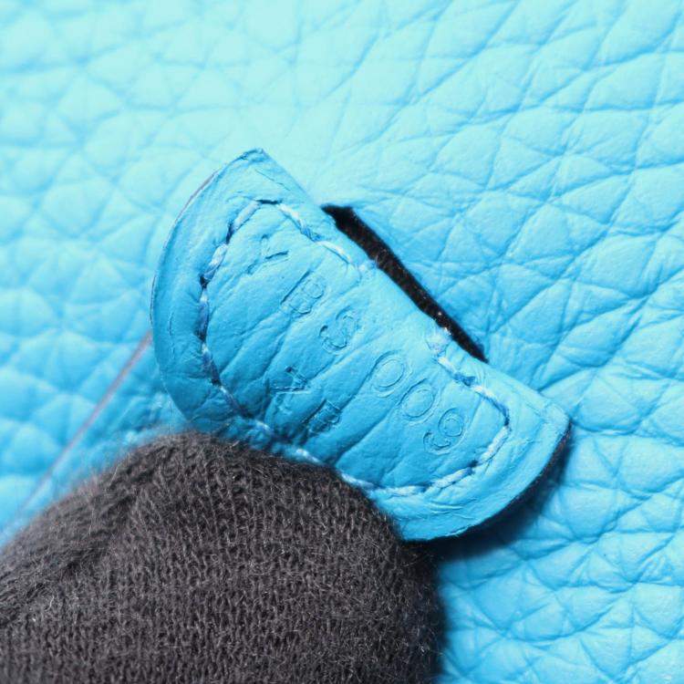 Pre Owned Hermes Evelyne TPM Amazon Blue Frida Y Taurillon Clemence Bag