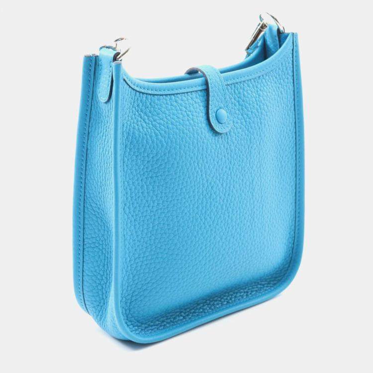 Pre Owned Hermes Evelyne TPM Amazon Blue Frida Y Taurillon Clemence Bag