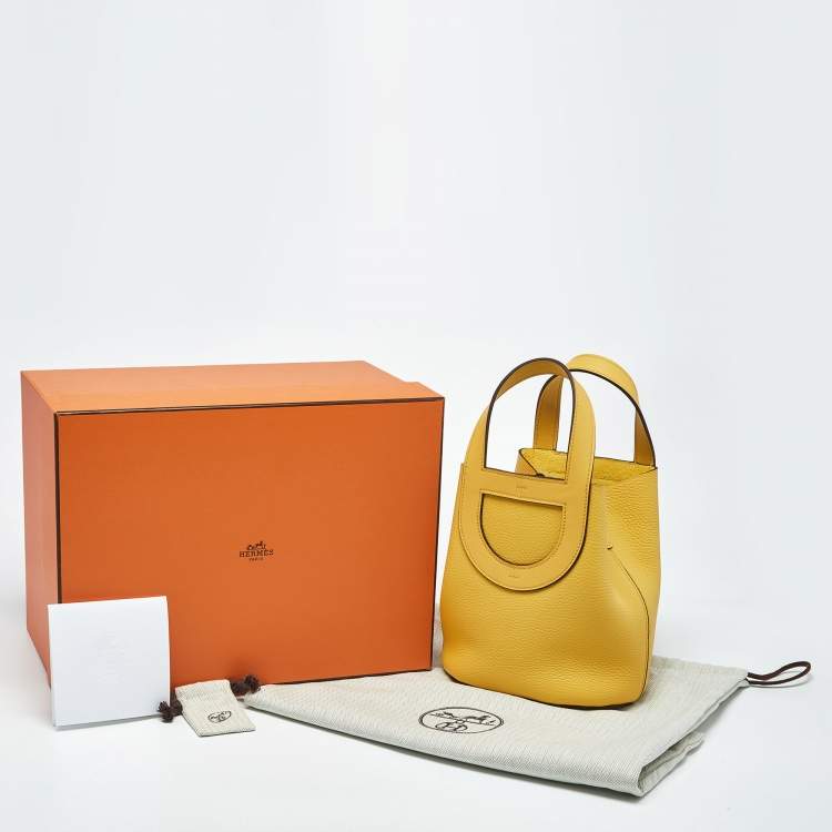 Pre Owned Hermes Sun Taurillon Clemence and Swift Leather In The Loop 18 Bag