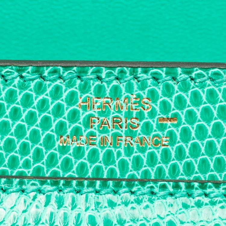 Pre Owned Hermes Menthi Lizard Niloticus GHW Verrou Mini Bag