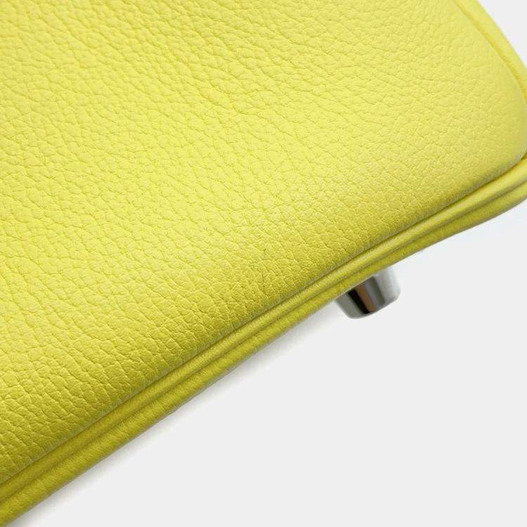Pre Owned Hermes Birkin Verso 25 Lime/Blue Blue Taurillon Novillo Tote Bag