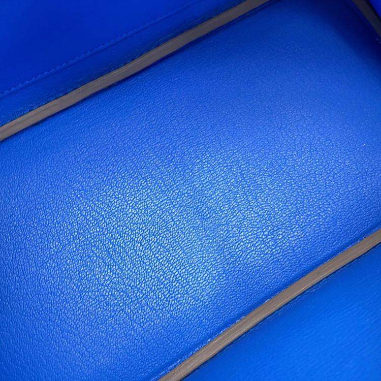 Pre Owned Hermes Birkin Verso 25 Lime/Blue Blue Taurillon Novillo Tote Bag