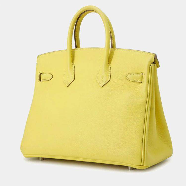 Pre Owned Hermes Birkin Verso 25 Lime/Blue Blue Taurillon Novillo Tote Bag