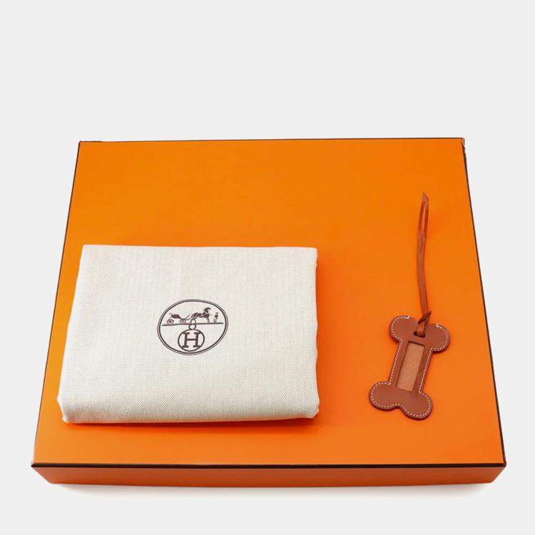 Pre Owned Hermes Dog Carrier Feu Toile H Canvas Bag 