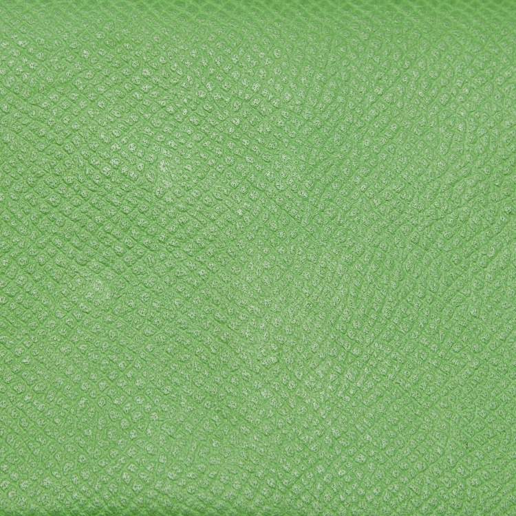 Pre Owned Hermes Vert Yucca Epsom Leather Calvi Duo Card Holder