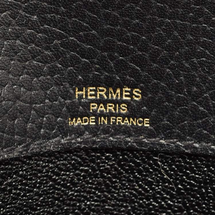Pre Owned Hermès Black Novillo Leather Kelly Depeches 25 Pouch