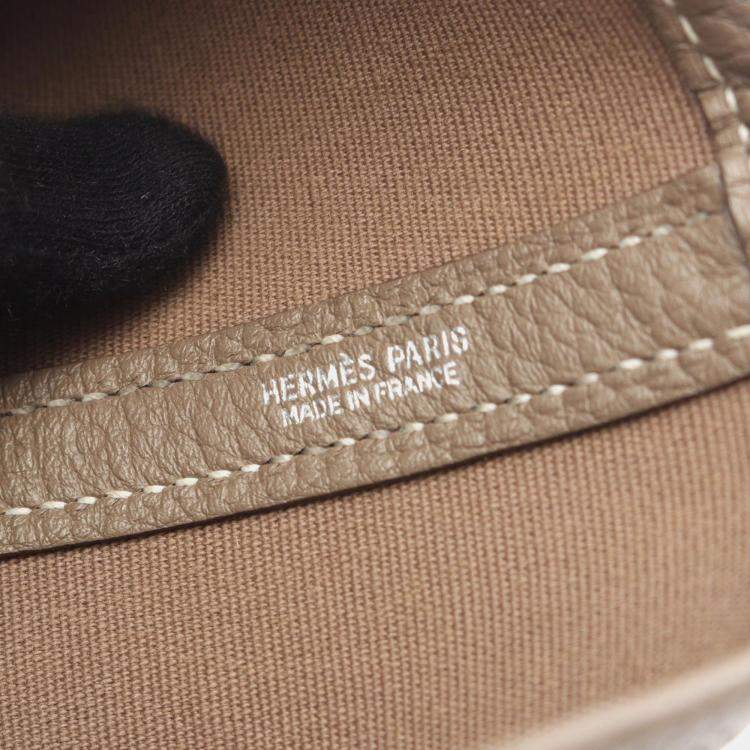Pre Owned Hermes Garden Party PM Etoupe Officier Canvas Negonda Tote Bag