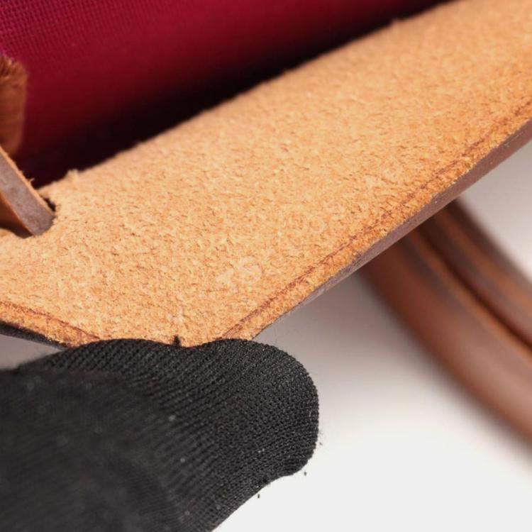 Pre Owned Hermes Herbag PM Brown Pink Canvas Shoulder Bag