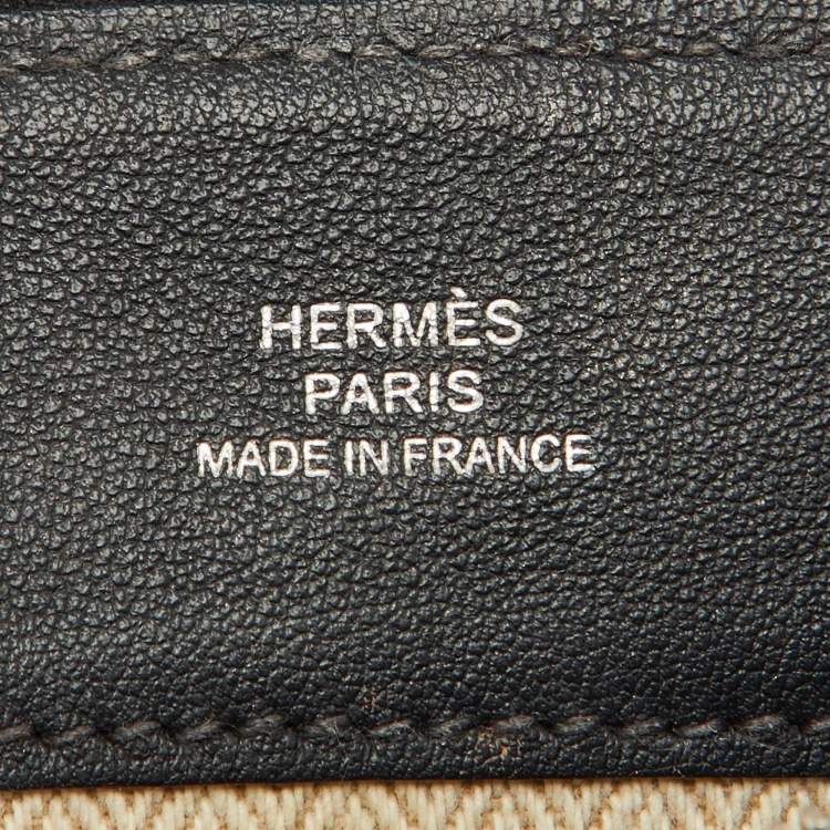 Pre Owned Hermes Black Swift Leather Tohubohu Pouch MM Bag