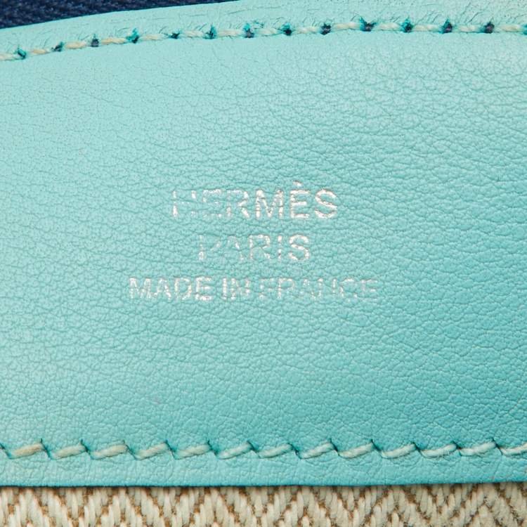 Pre Owned Hermes Bleu Navy Swift Leather Tohubohu Pouch MM Bag