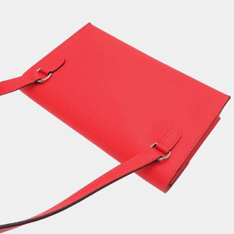 Pre Owned Hermes Nap Orange Epsom Leather Wallet
